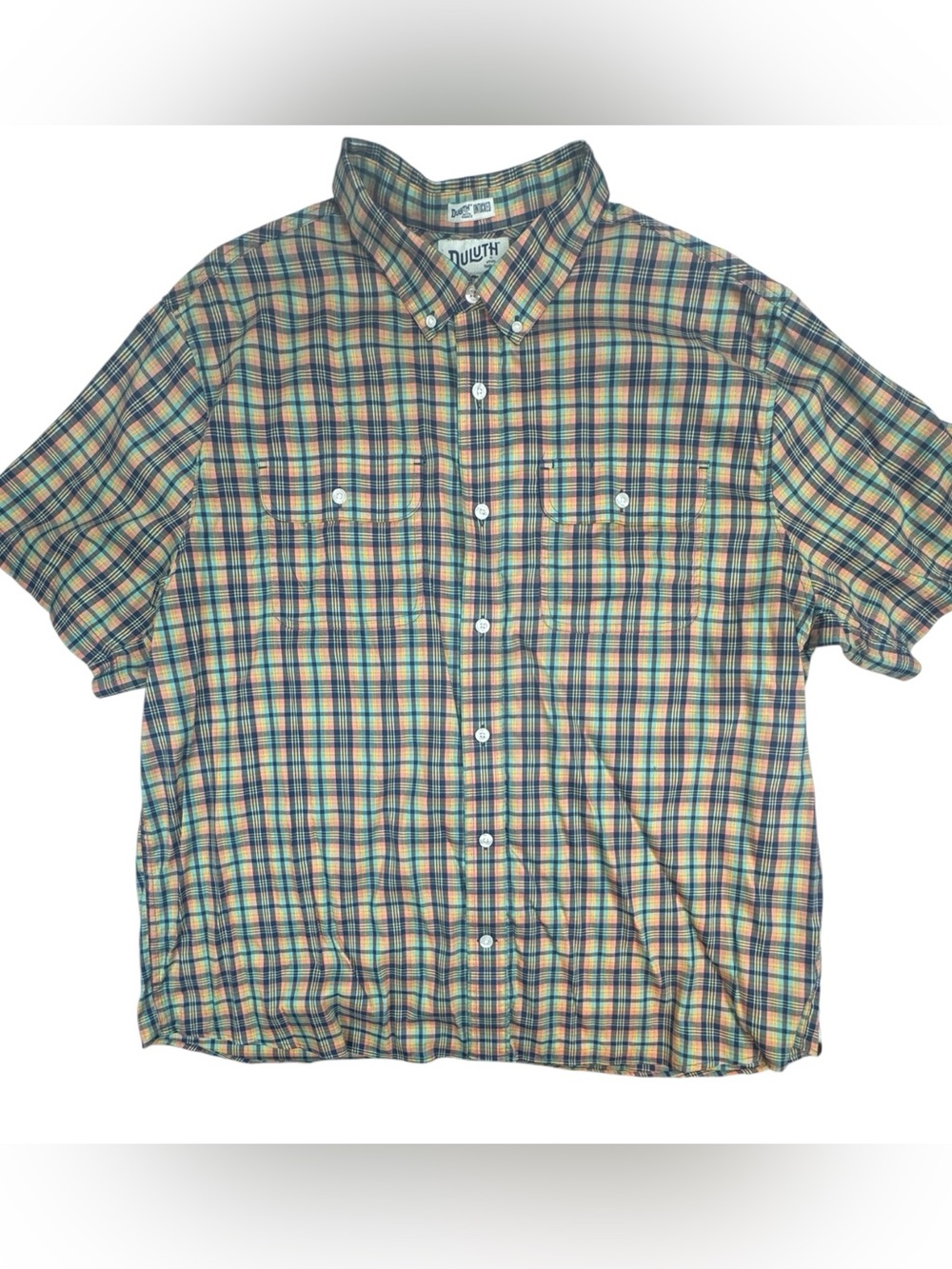 Men's Duluth Trading Co Untucked Soft Skills Short Sleeve Shirt 2XL Item 60492